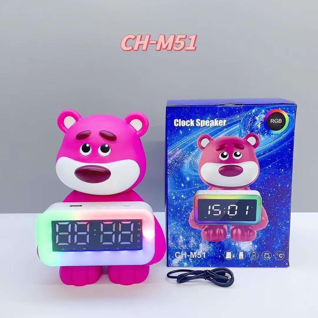 ch-m51 clock bluetooth audio home desktop wireless alarm clock audio creative cartoon ornaments gift present
