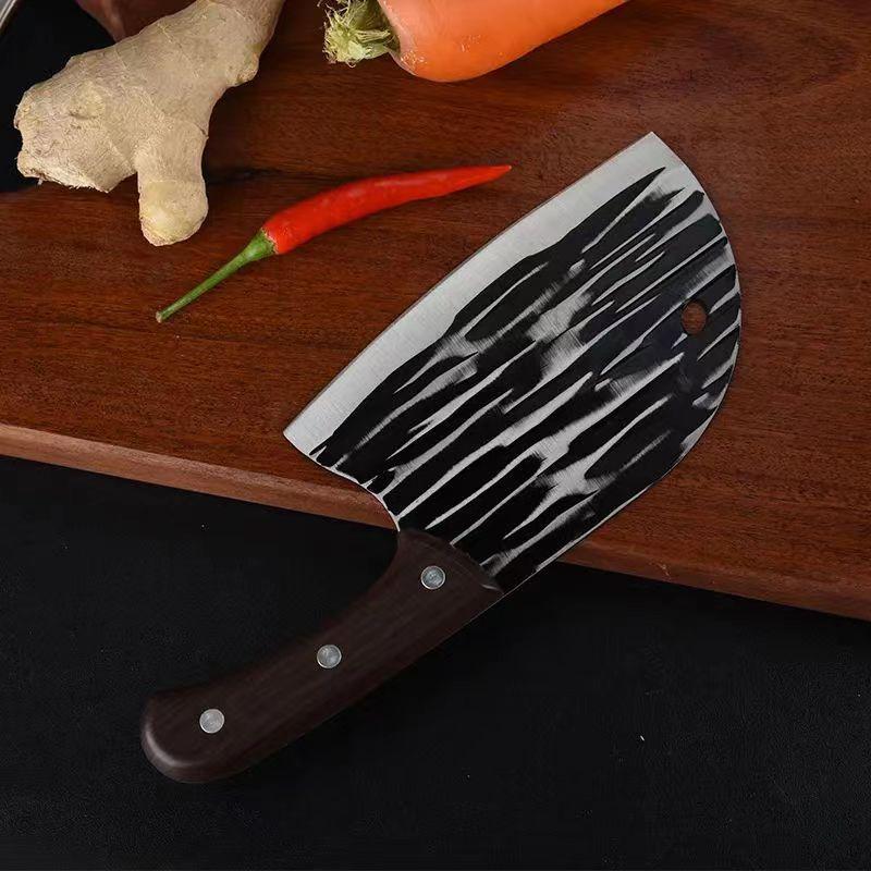internet hot forging kitchen knife stainless steel forging fish head knife slicing knife handmade knife jianghu stall kitchen knife Specification drawing