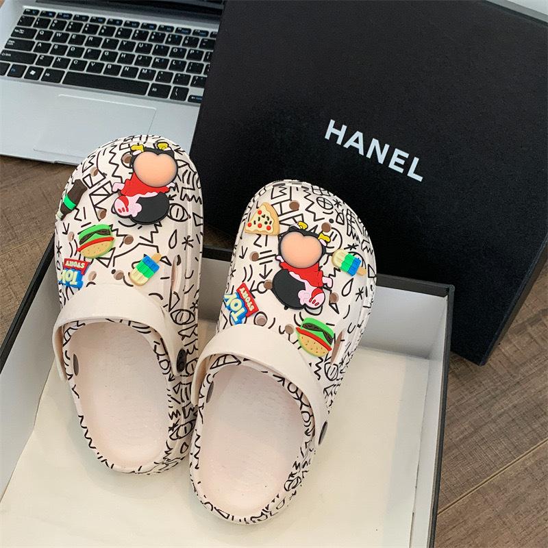2024 summer hollow out shoes couple beach eva sandals outdoor toe box for outdoors pvc casual sandals men