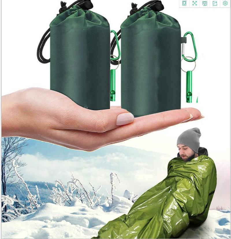 first-aid sleeping bags thermal blanket 26 micron orange pe aluminizer camping survival emergency single sleeping bag amazon