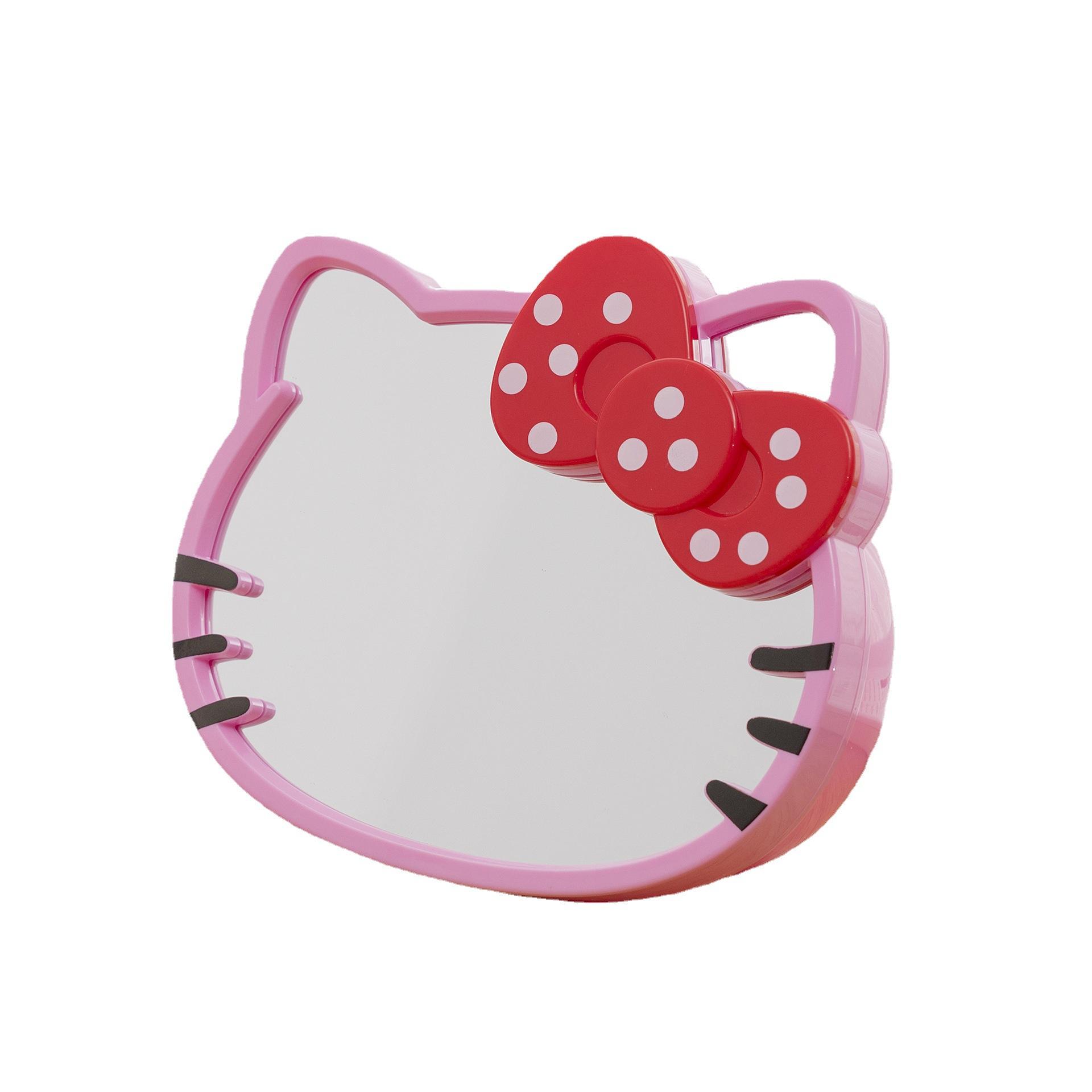 cute face towel sundries storage box manicure ins desktop desk mirror diy handmade makeup mirror wholesale Item Picture