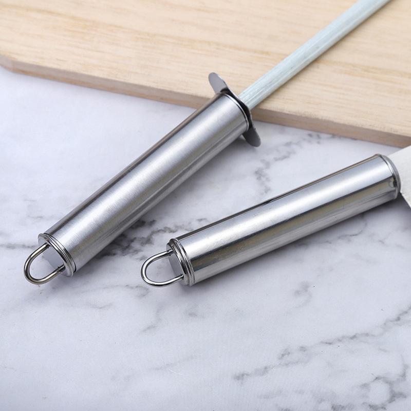 factory store aba3-2pc fruit knife sharpener kitchen chef knife cleaver household steel handle kitchen knife suit Item Picture