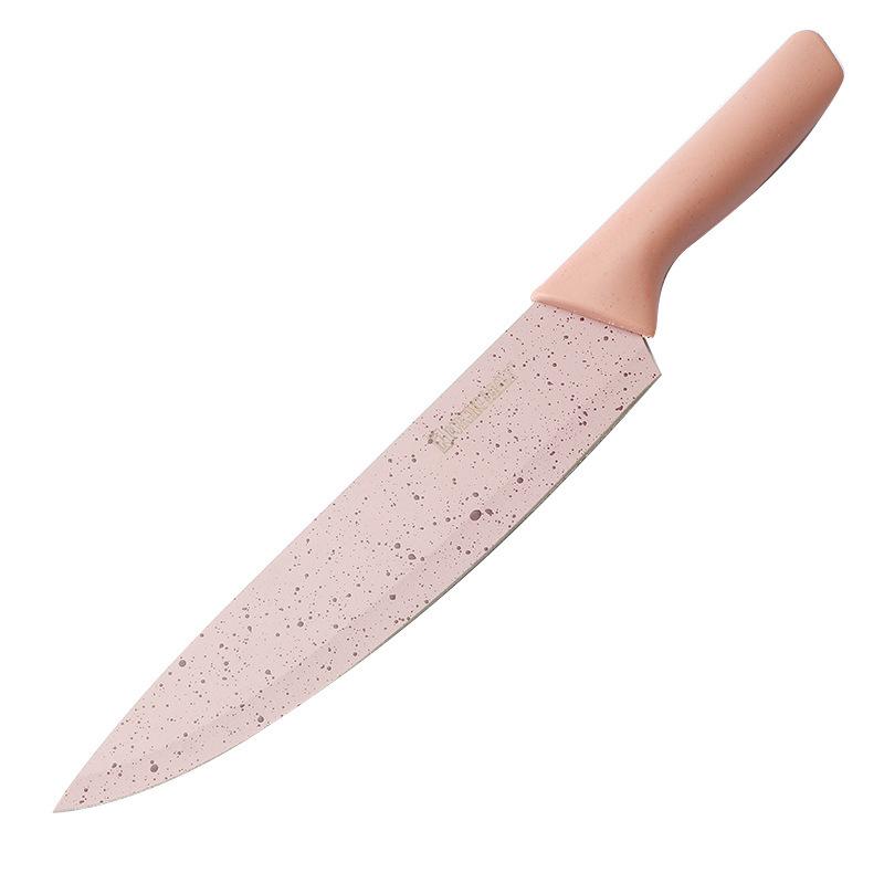 One Piece Dropshipping Color Straw Knives Six-Piece Set Knives Package Gift Box Kitchen Knife Cleaver Household Item Picture