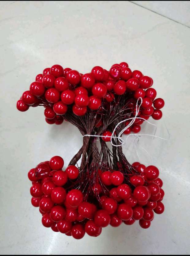 Bald-headed fruit, big red foam fruit, polystyrene fruit, artificial flower, artificial flower detail image 6