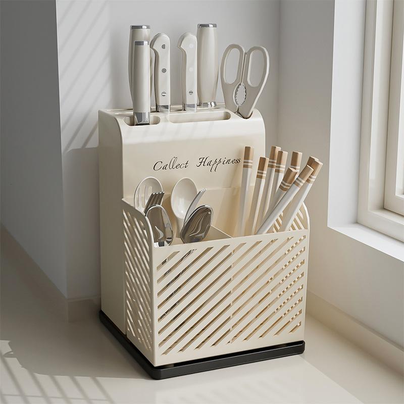 light luxury kitchen knife rack kitchen knife pot cover chopping board rack chopstick canister chopsticks cage knife rack integrated kitchen utensils