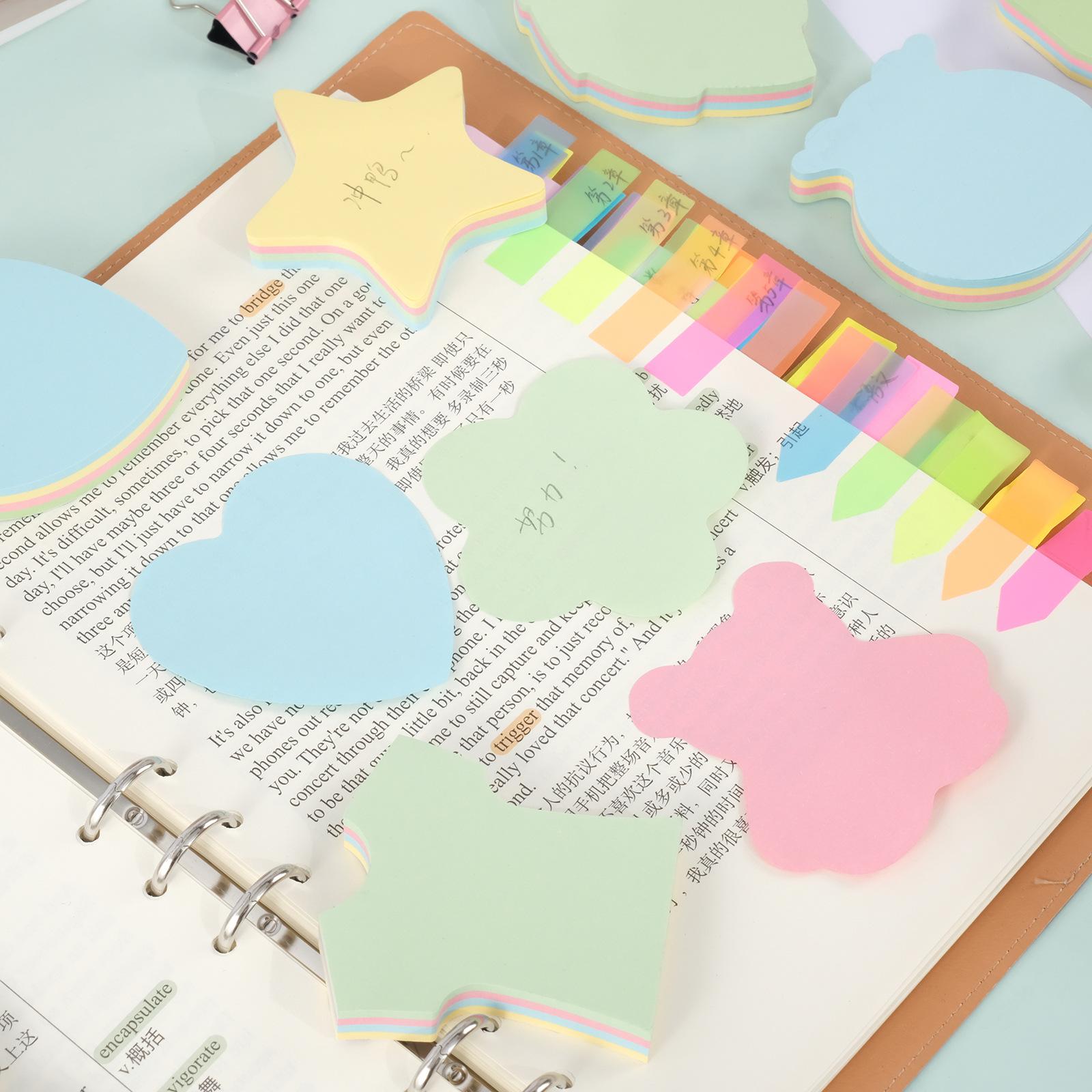 customized sticky notes special-shaped sticky notes paper everything stickers self-adhesive sticky note sticky notes paper independent packaging manufacturer