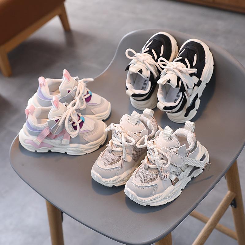 baby girl daddy shoes 2023 spring and autumn children's net shoes factory wholesale boys sneaker trendy child children's running shoes