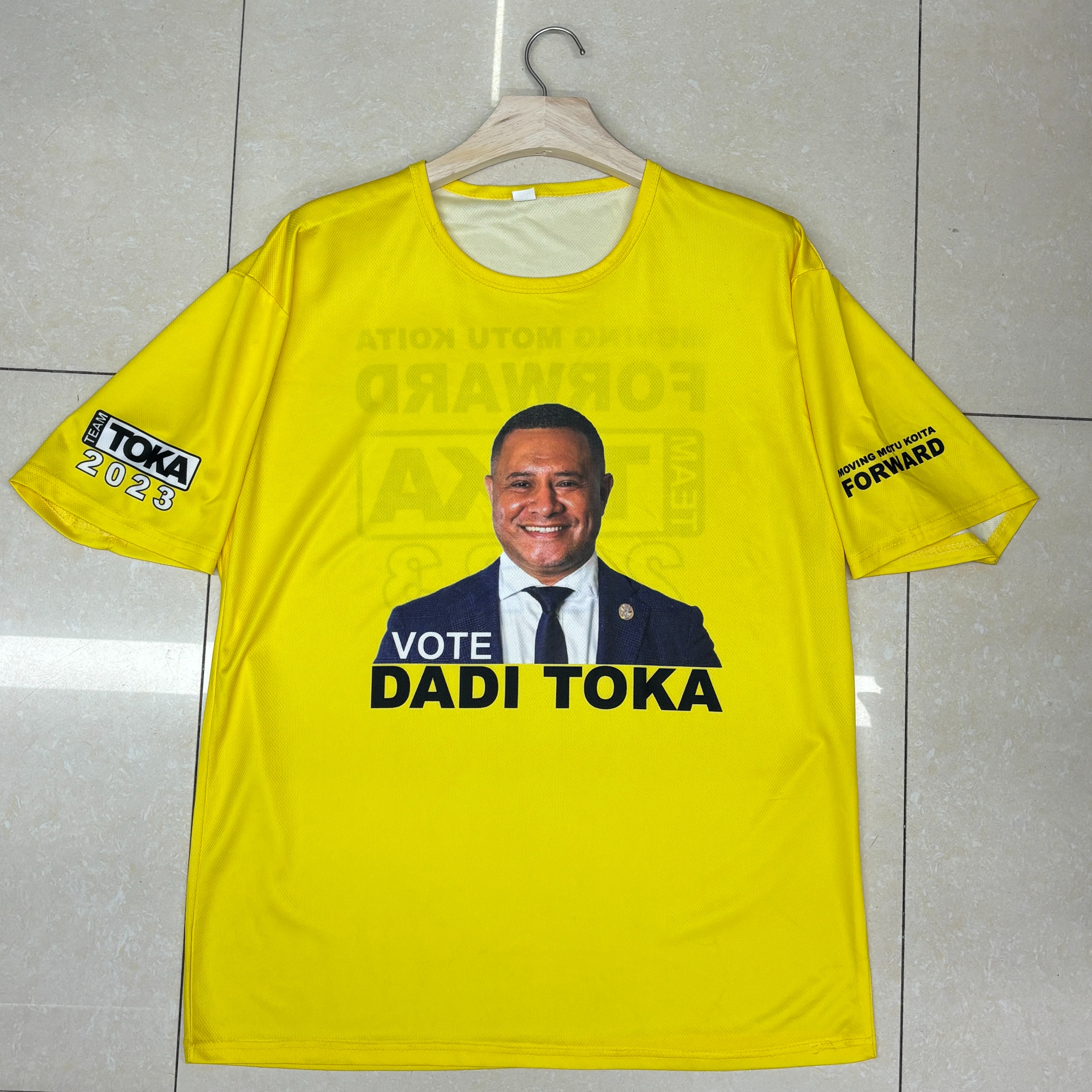 Professional custom-made cross-border presidential campaign uniforms, men's advertising shirts, round-neck shirts, short-sleeved, casual