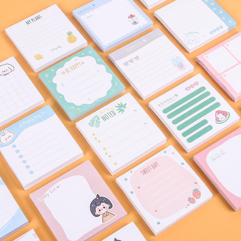 cartoon cute sticky note creative student sticky note office memo with sticky notes journal material notepad
