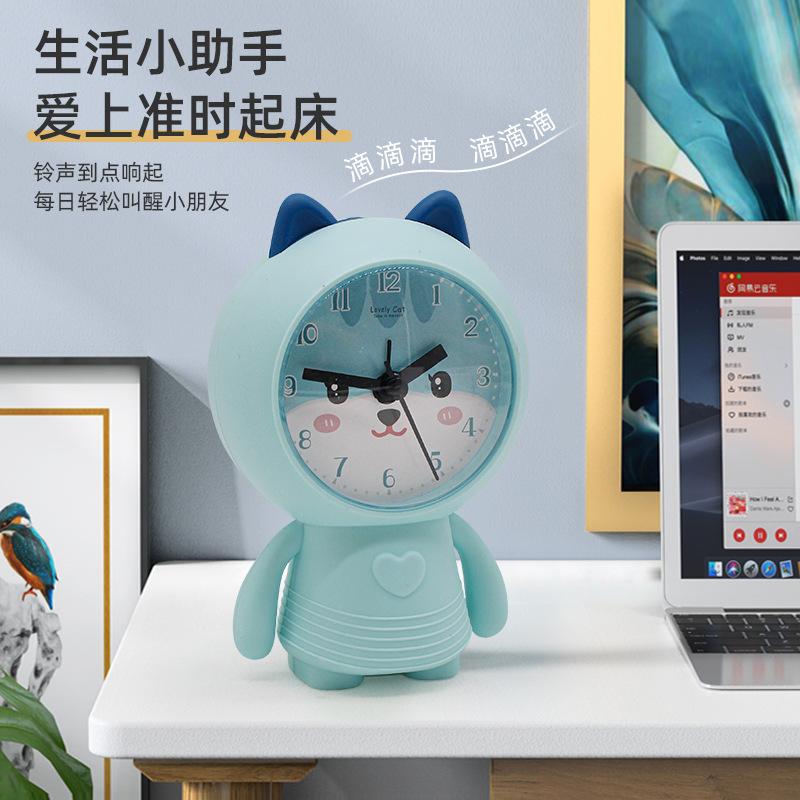 cartoon creative alarm clock children cute student timing reminder bedroom mini alarm clock student alarm clock gift details Picture