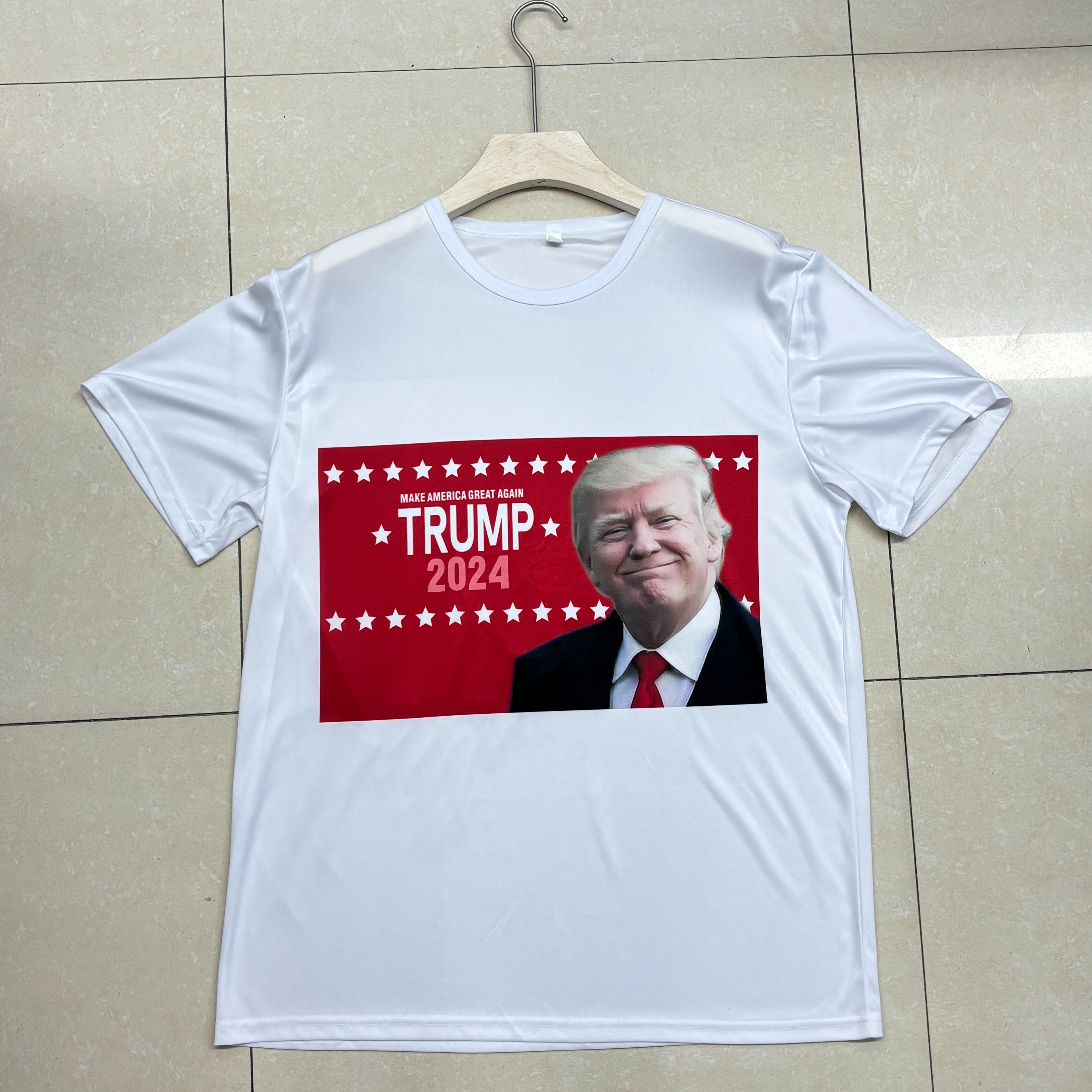 Cross-border presidential election uniforms, custom-made parliamentary campaign uniforms, T-shirts, men's short-sleeved casual round-neck shirts, lapel T-shirts, short-sleeved shirts full figure
