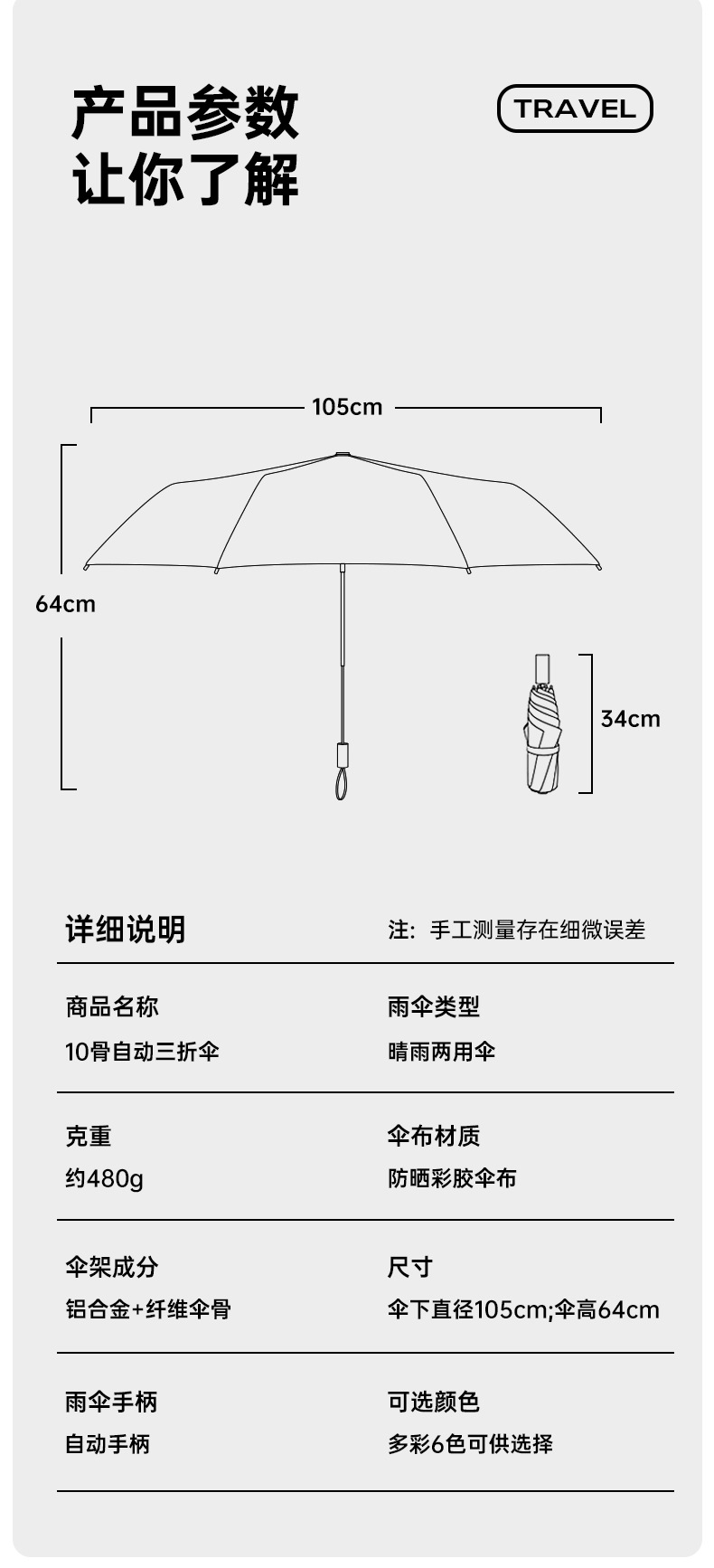 Umbrellas, thumb umbrellas, small household appliances, sun umbrellas, rainproof tools, windproof and sunshade umbrellas, sun umbrellas, daily necessities, essential small household appliances for annual inspection at stalls detail image 11