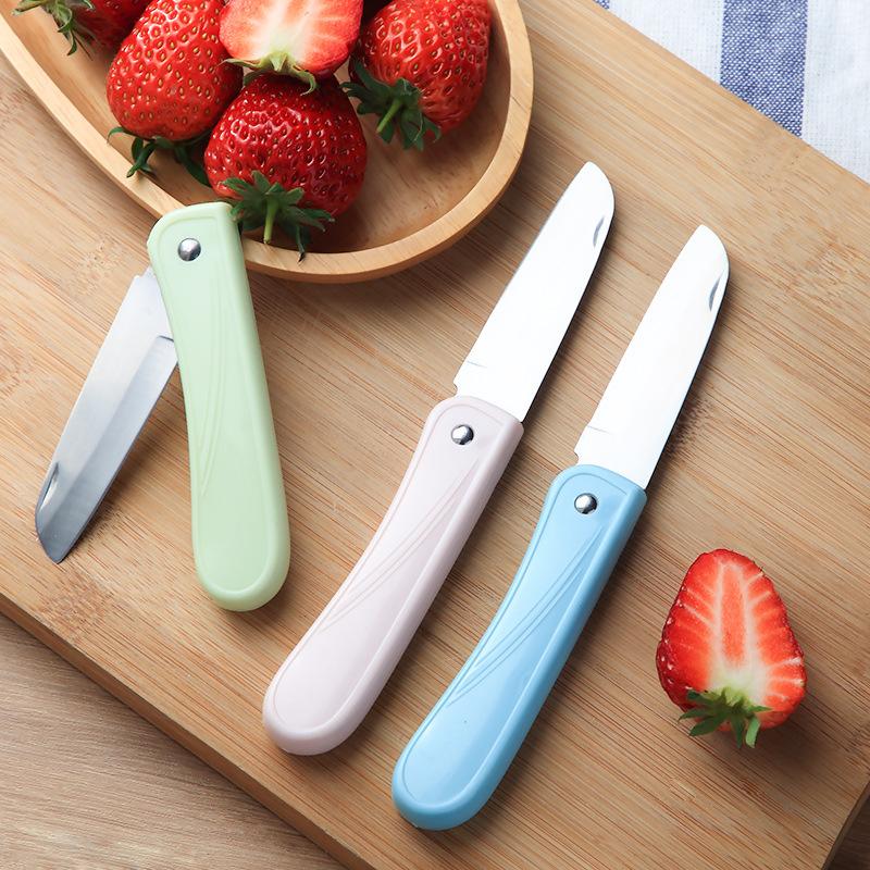 stainless steel folding fruit knife household portable portable small kitchen knives peeler fruit knife beam knife