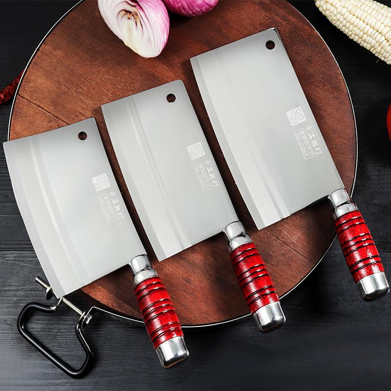 stainless steel kitchen knife household vegetable and meat cutting hand-forged slicing knife roaring goods sharp wear-resistant knife running jianghu kitchen knife