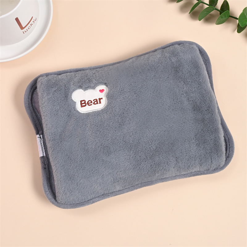 热水袋充电式防爆可拆洗国标毛绒暖水袋已注水热水袋学生冬季卡通暖水袋学生冬季可爱