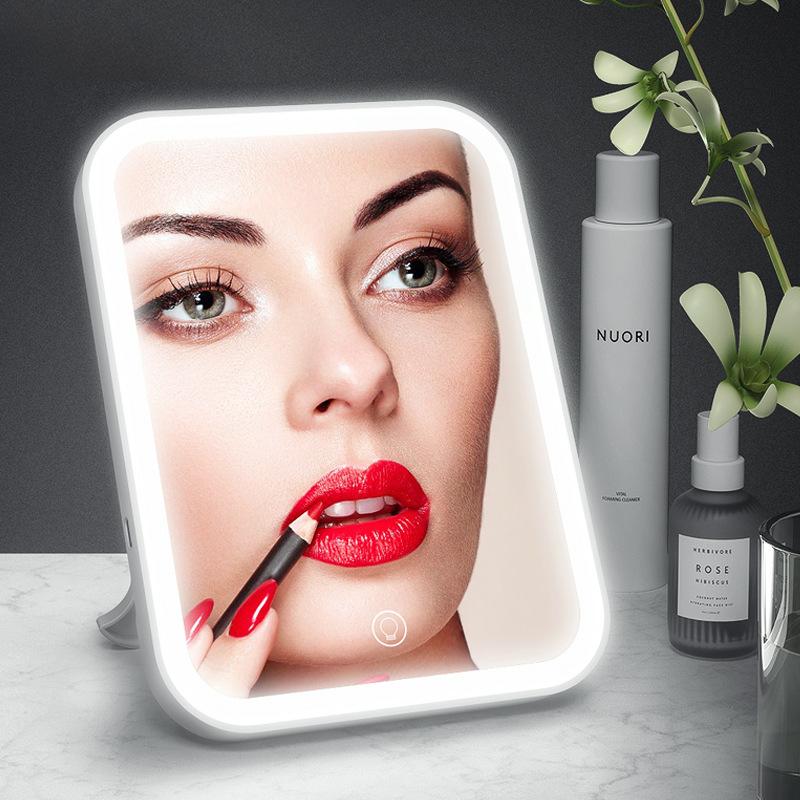 led make-up mirror with light fill desktop desktop vanity mirror female folding internet celebrity student dormitory beauty small mirror Application Scenario