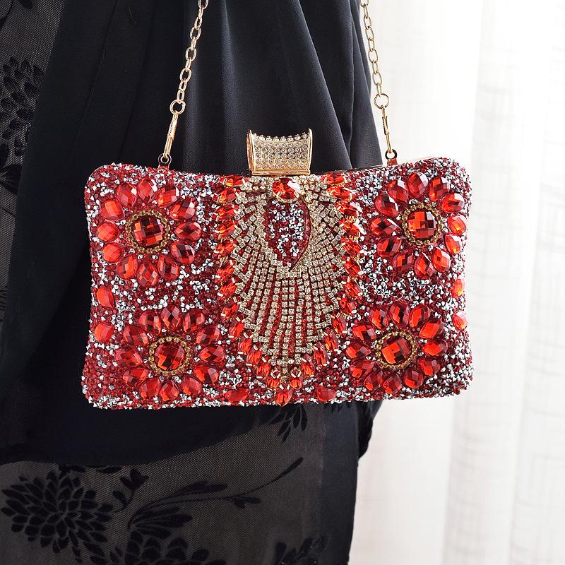 cross-border dinner bag party bag with diamonds rhinestone evening bag european and american dress garment bag rhinestone bag wedding clutch