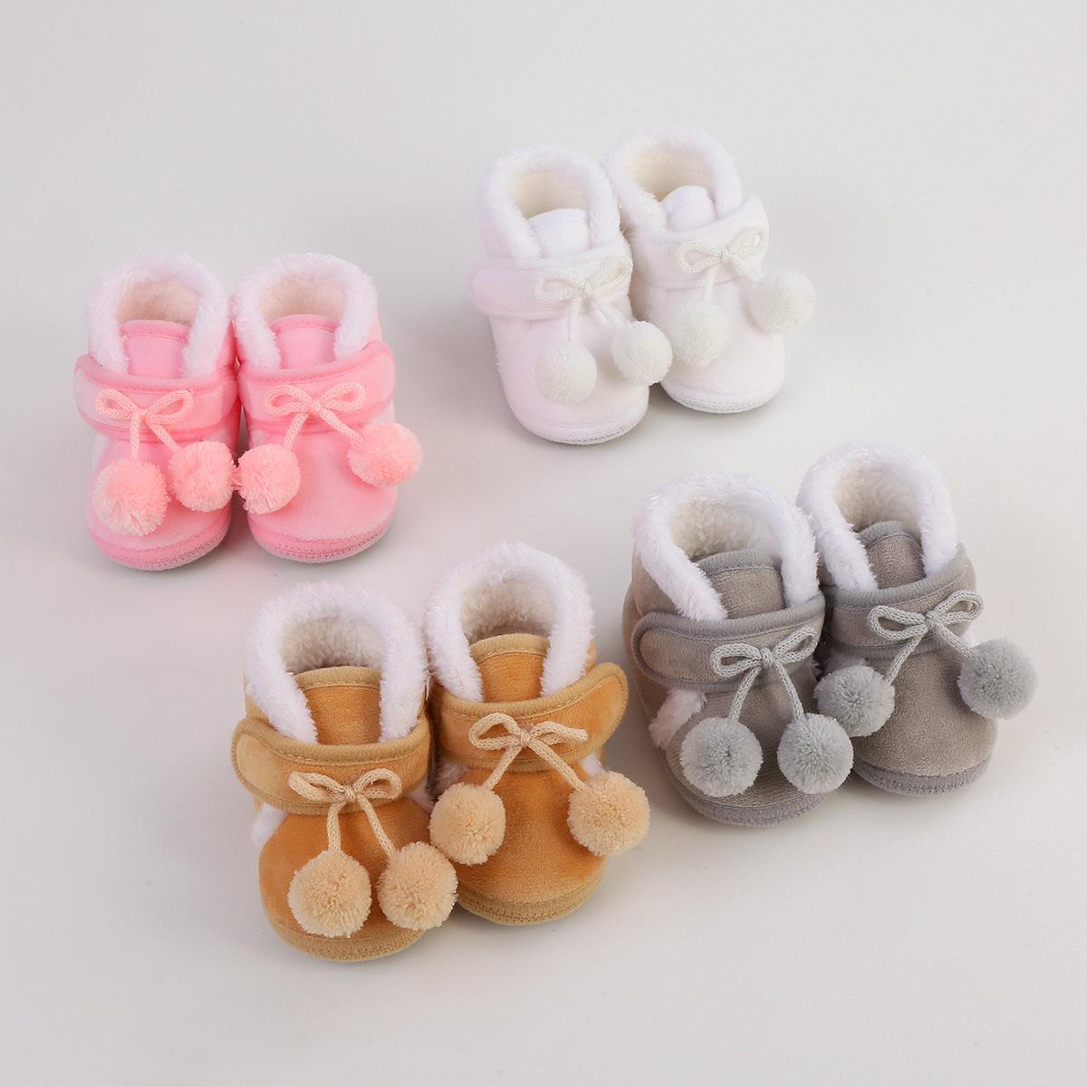 factory child baby-12 winter cotton shoes winter male and female baby shoes suede one-year-old toddler shoes soft sole