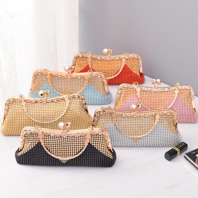 cross-border rhinestone evening bag socialite clutch european and american fashion crossbody bag new all-match evening wear formal dress bags women