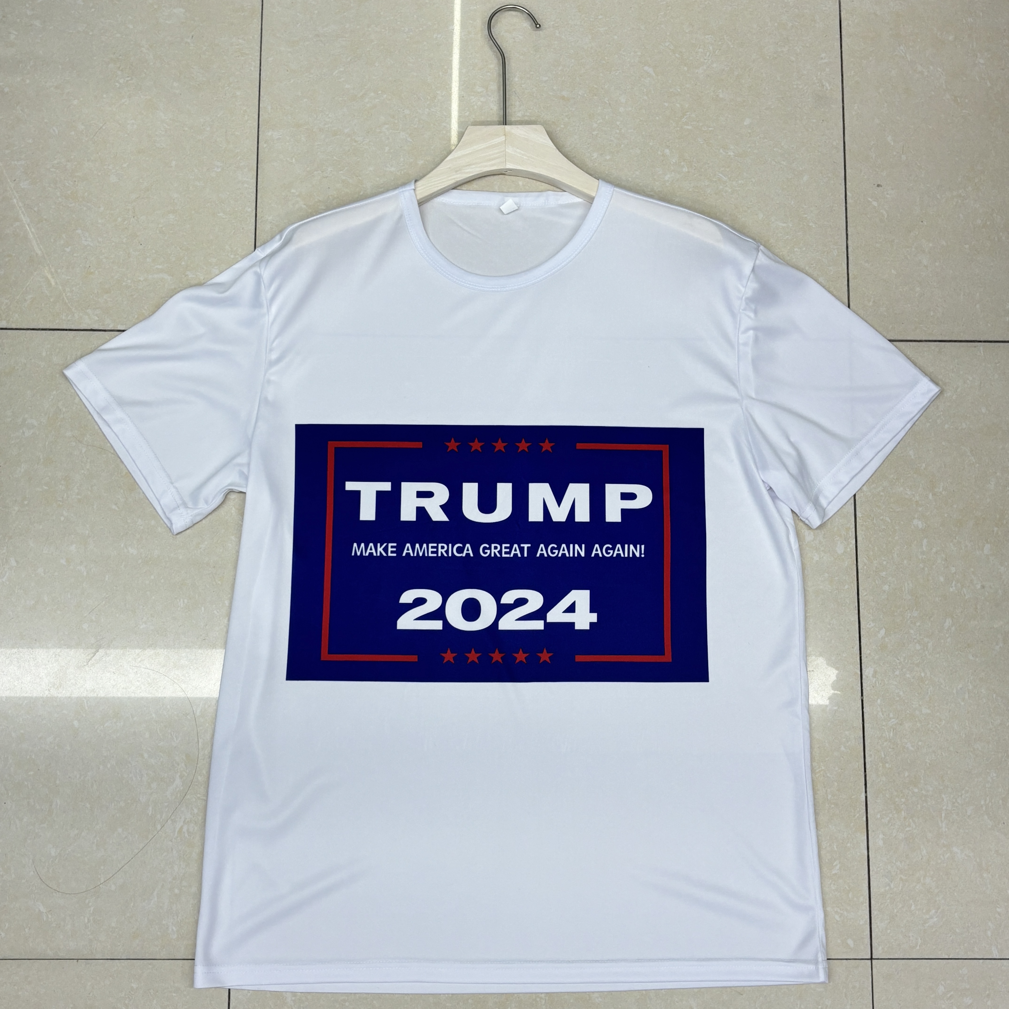 Professional custom-made round-neck T-shirts for cross-border presidential campaign uniforms to support the campaign journey full figure
