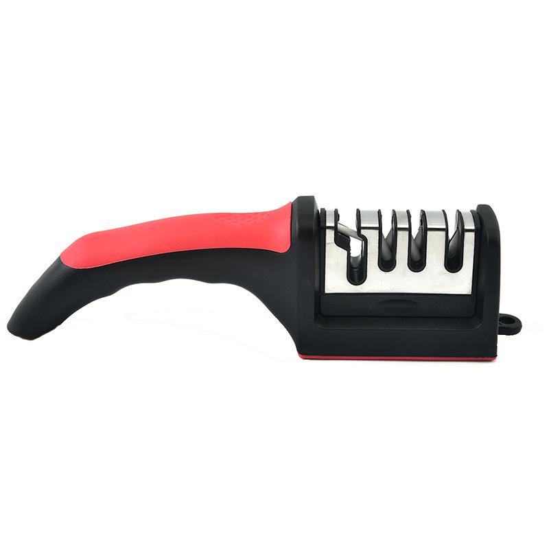 Four-Generation Three-Section Upgraded Knife Sharpener with Hook Non-Slip Household Yangjiang Kitchen Knife Handheld Sharpening Sharpening Stone kitchen knife Item Picture