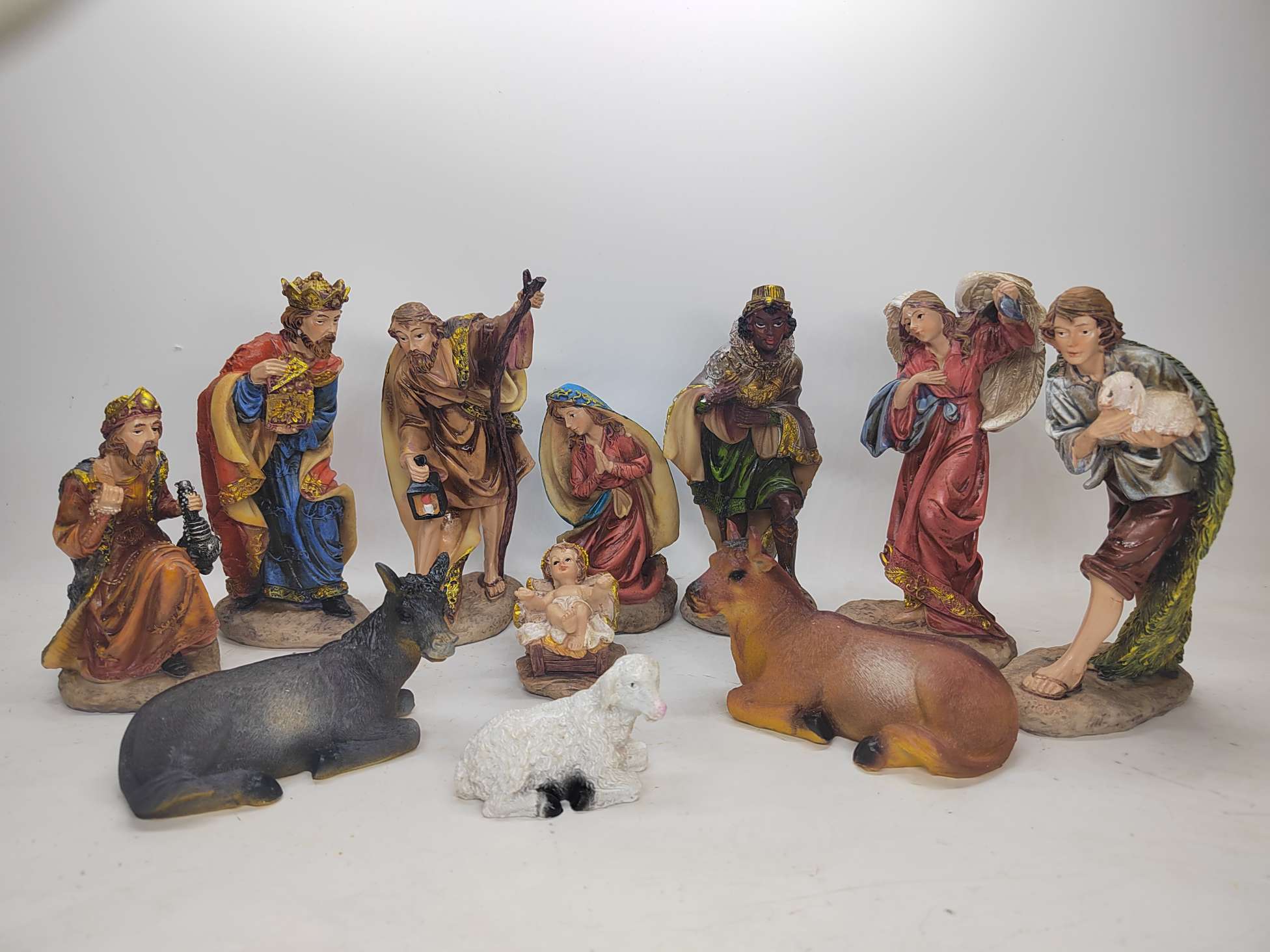 工艺品礼品树脂摆件家居装饰喜庆圣诞摆件马槽组套装