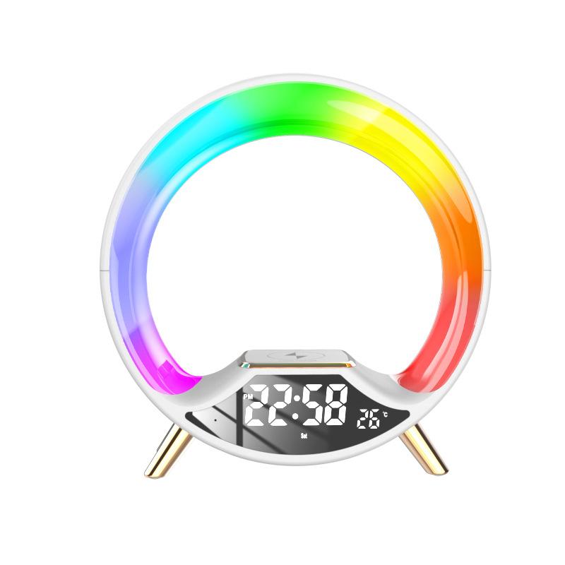 amazon cross-border ambience light alarm clock new large g audio multi-function audio Item Picture