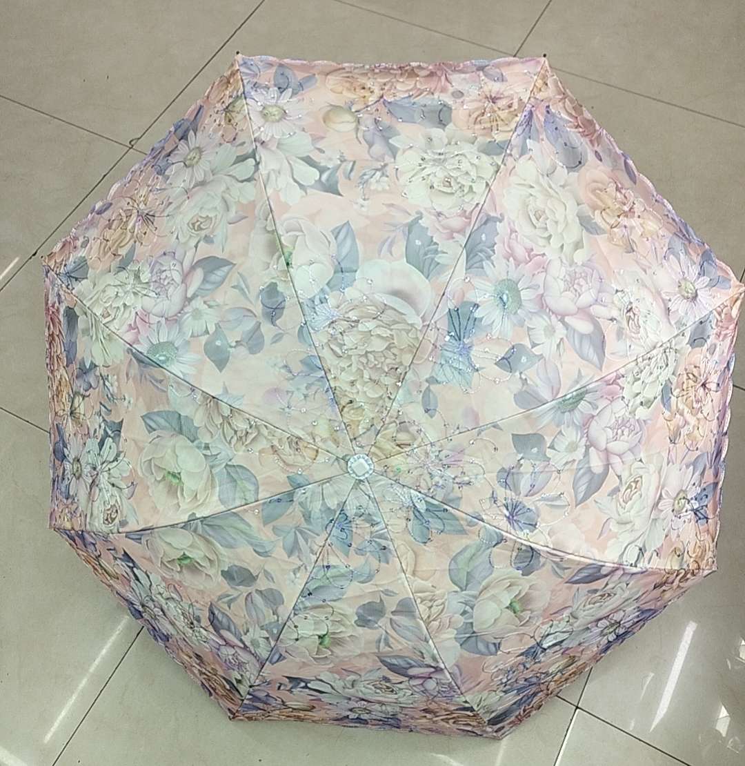 Double-layer embroidered umbrella, multi-functional sunshade and rainproof tool, windbreak, sunshade and protective umbrella, sun umbrella, umbrella integrated stall, annual review recommendation umbrella, sun umbrella detail image 11