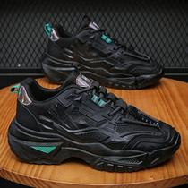 Men's Shoes 2023 New Summer Breathable Men's Section Sports Casual Fashion Brand Autumn Best-Selling Black Daddy Tide Shoes