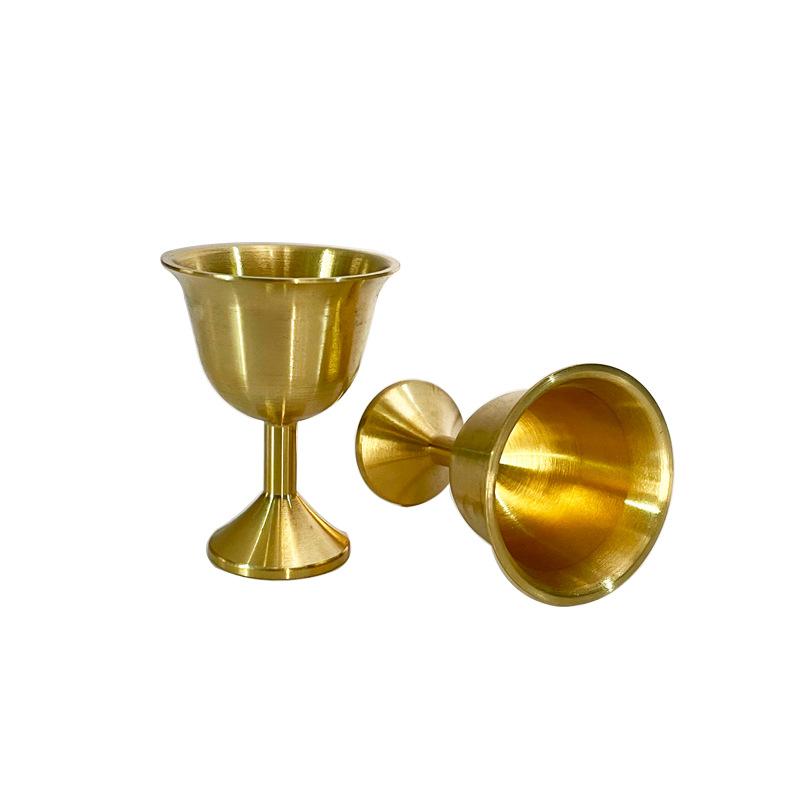 SOURCE Factory Wholesale Brass Wine Gss Wine Cup Household Collection Copper Cup Home Crafts Copper Ware Ornaments