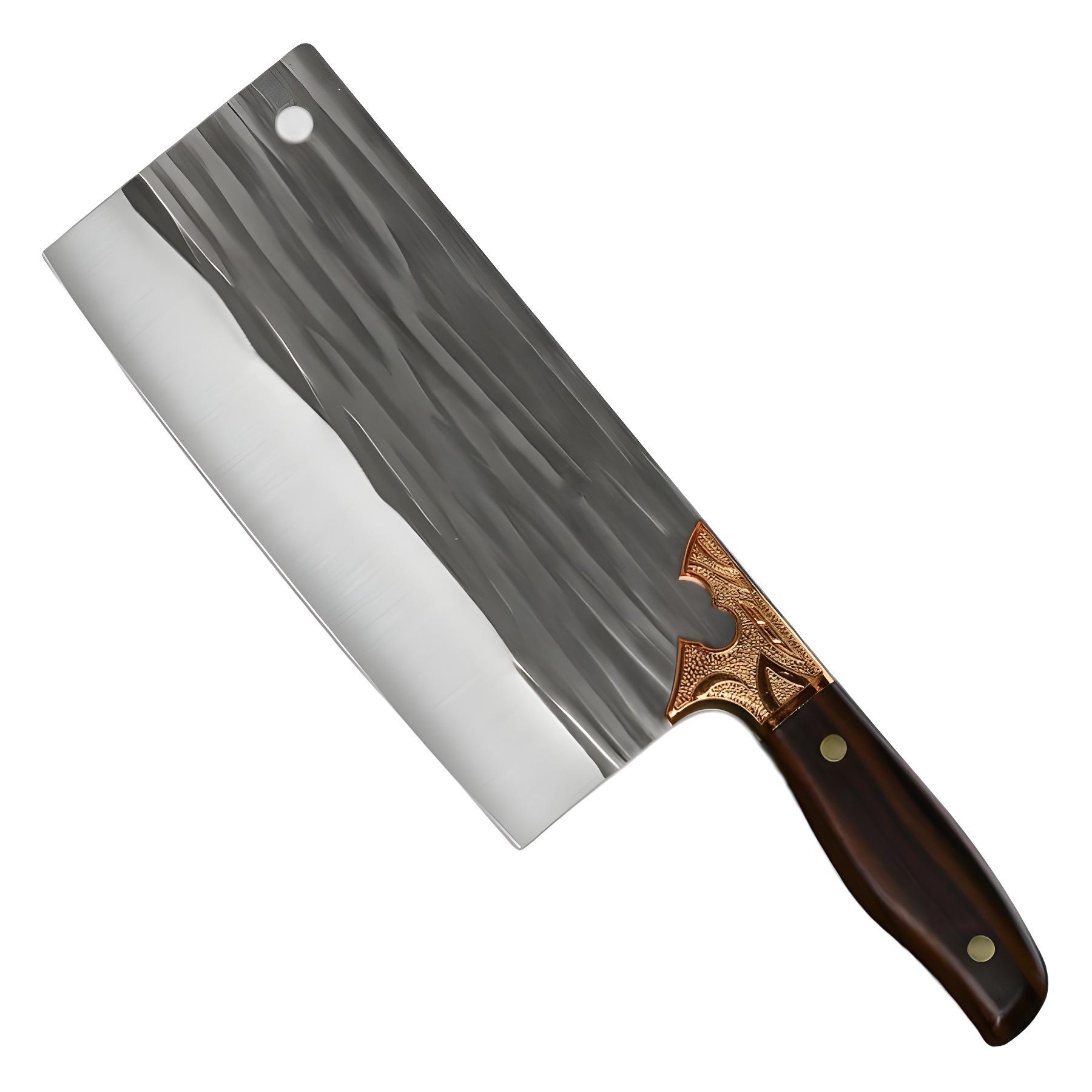 forged sharp stainless steel household kitchen knife cutting dual-purpose knife meat cutting vegetables new chinese handmade kitchen knife wholesale Item Picture
