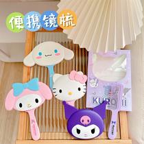 japanese cute clow m girl heart handheld makeup mirror cartoon shape portable two-in-one comb mirror set