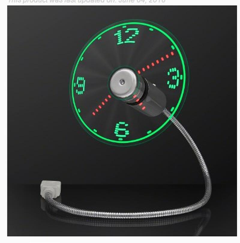 computer peripheral creative new exotic imitation time clock luminous flash usb flash led fan advertising small gift