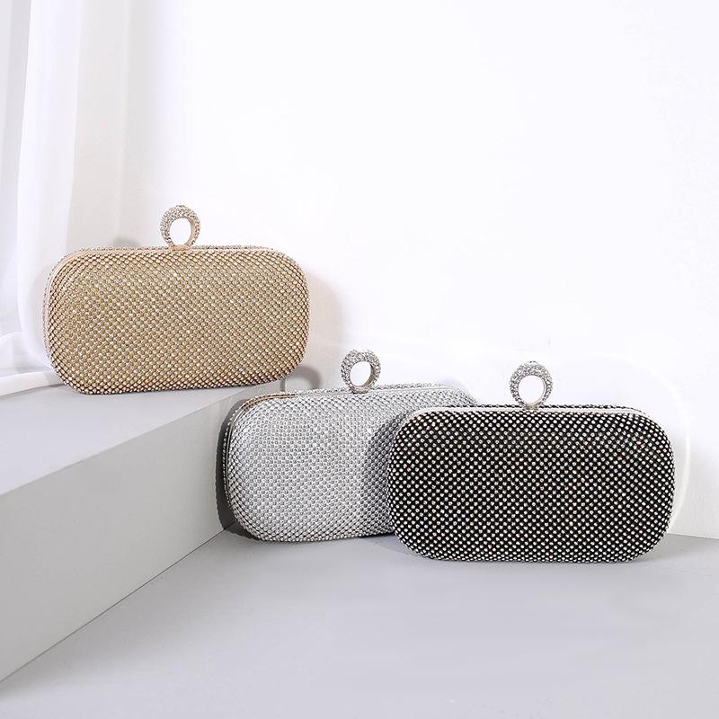 Cross-Border Rhinestone Clutch Socialite Dress Evening Bag Temperament Women's Handbag