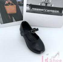 new foreign trade student shoes spring and summer small black shoes guangzhou women's shoes craft shoes simple metal love student women's shoes