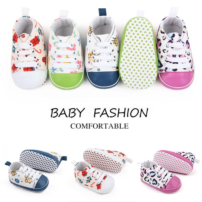 new baby shoes cartoon pattern baby canvas shoes baby shoes soft bottom toddler shoes by2238