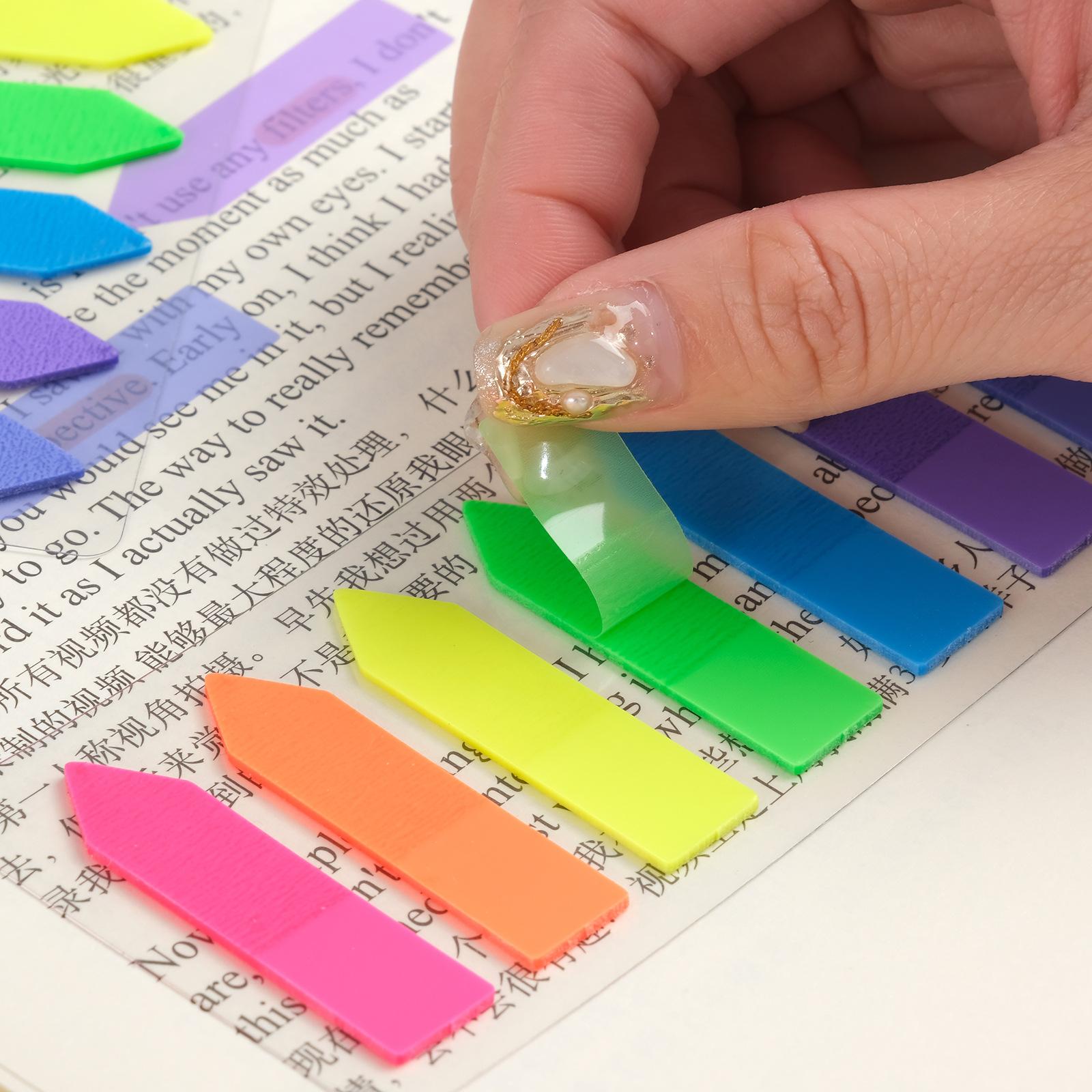 color pet fluorescent sticky notes note sticker student office mark bookmark indication sticky note notes index stickers wholesale