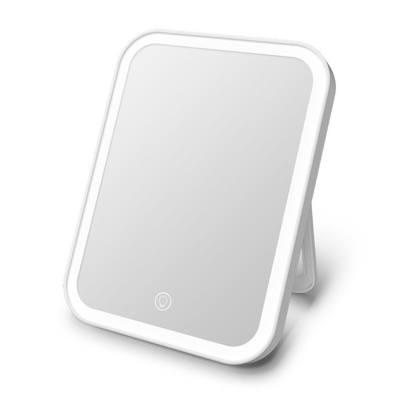 led make-up mirror with light fill desktop desktop vanity mirror female folding internet celebrity student dormitory beauty small mirror Item Picture