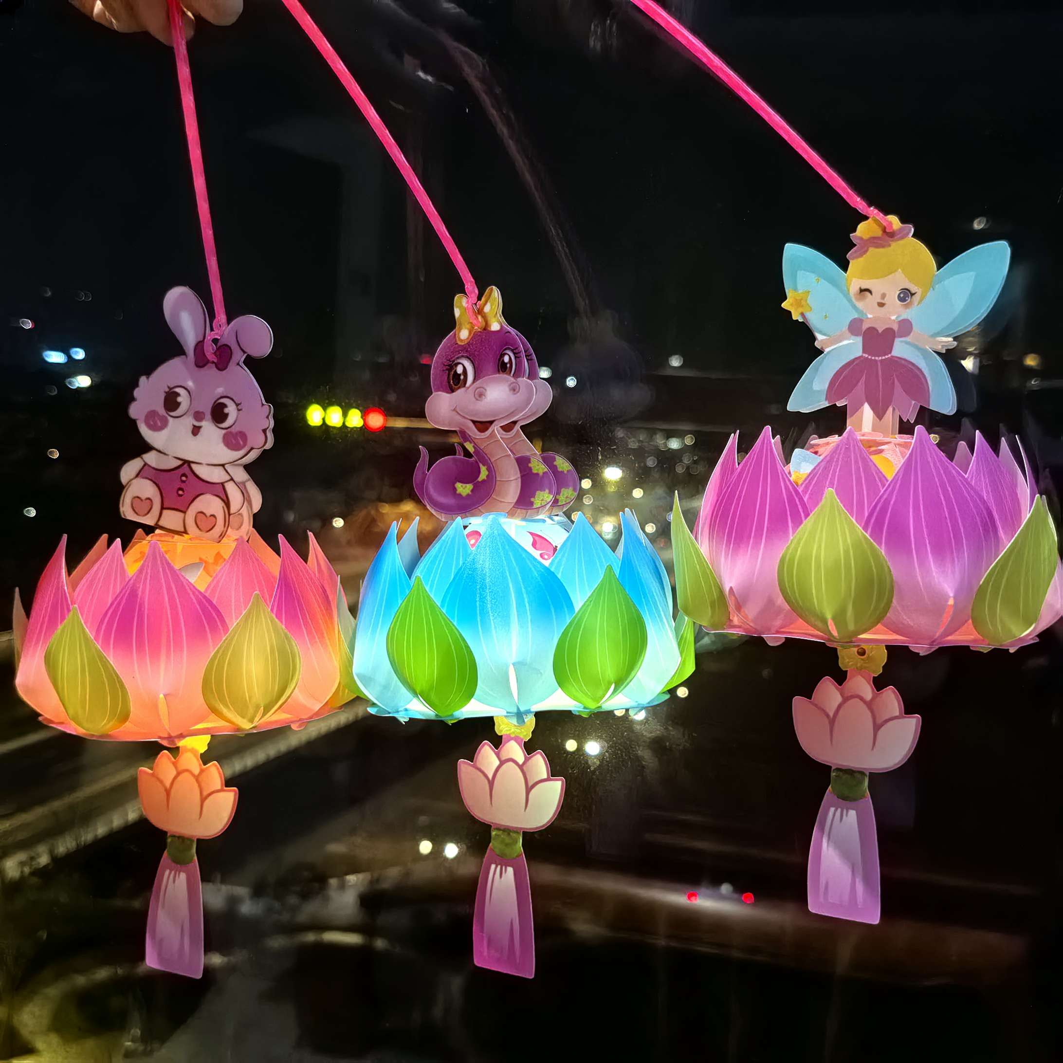 金翅膀新款古风灯笼手提DIY制作批发新年儿童手工蛇年宫灯灯笼