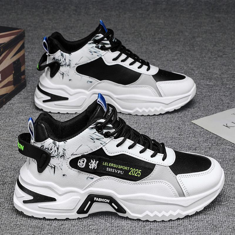 putian men's shoes autumn and winter 2024 new high-top shoes men's sports and leisure running shoes men's daddy tide shoes