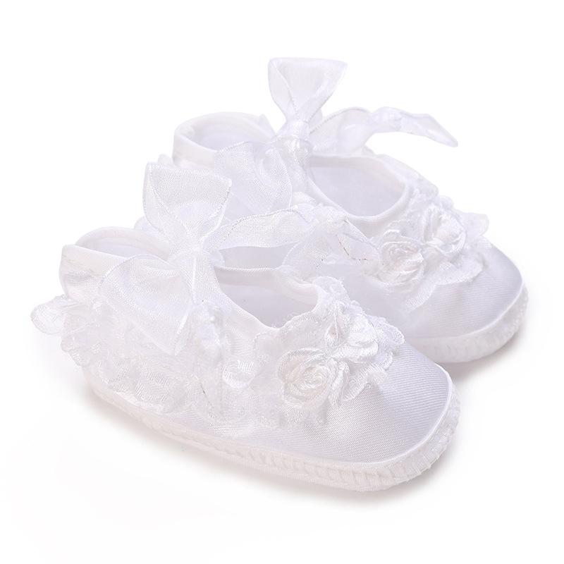 autumn girl cute lace petals princess shoes 0-1 years old baby's shoes