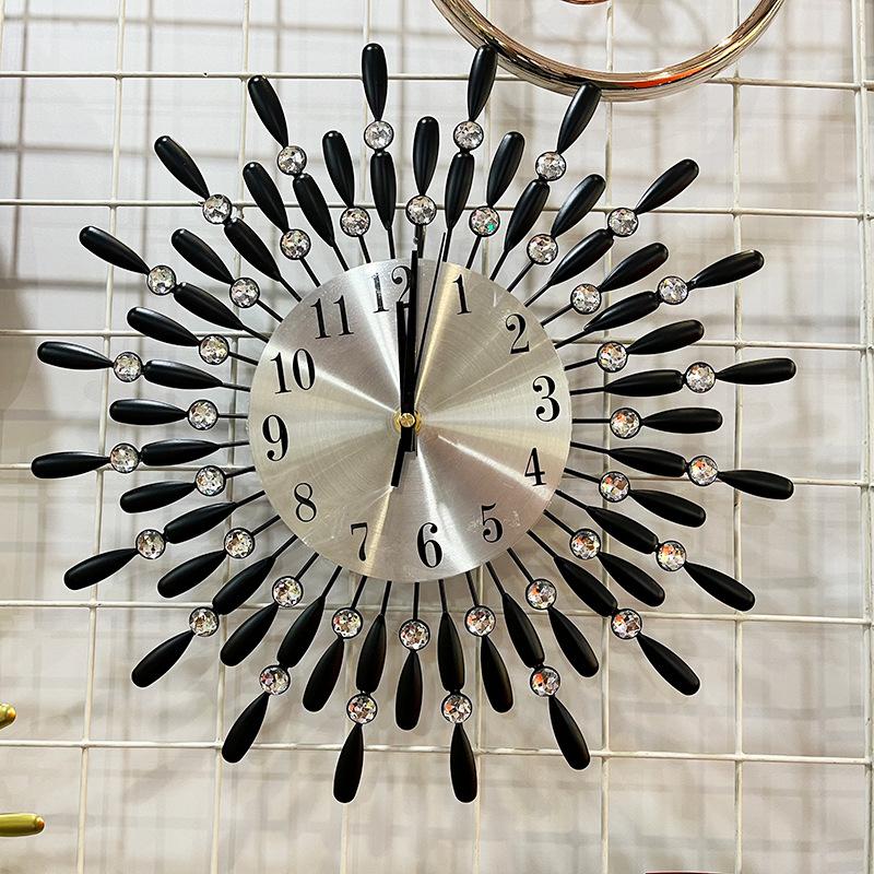 iron metal simplicity wall clock living room clock fashion pocket watch mute creative decoration wall clocks cross-border clock