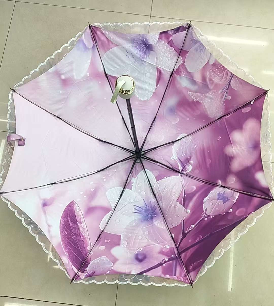 Double-layer embroidered umbrella, multi-functional sunshade and rainproof tool, windbreak, sunshade and protective umbrella, sun umbrella, umbrella integrated stall, annual review recommendation umbrella, sun umbrella detail image 3