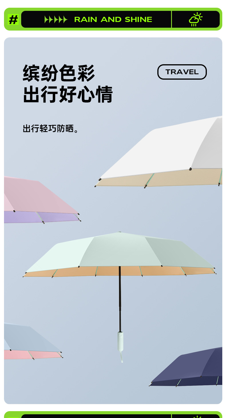 Umbrellas, thumb umbrellas, small household appliances, sun umbrellas, rainproof tools, windproof and sunshade umbrellas, sun umbrellas, daily necessities, essential small household appliances for annual inspection at stalls detail image 4