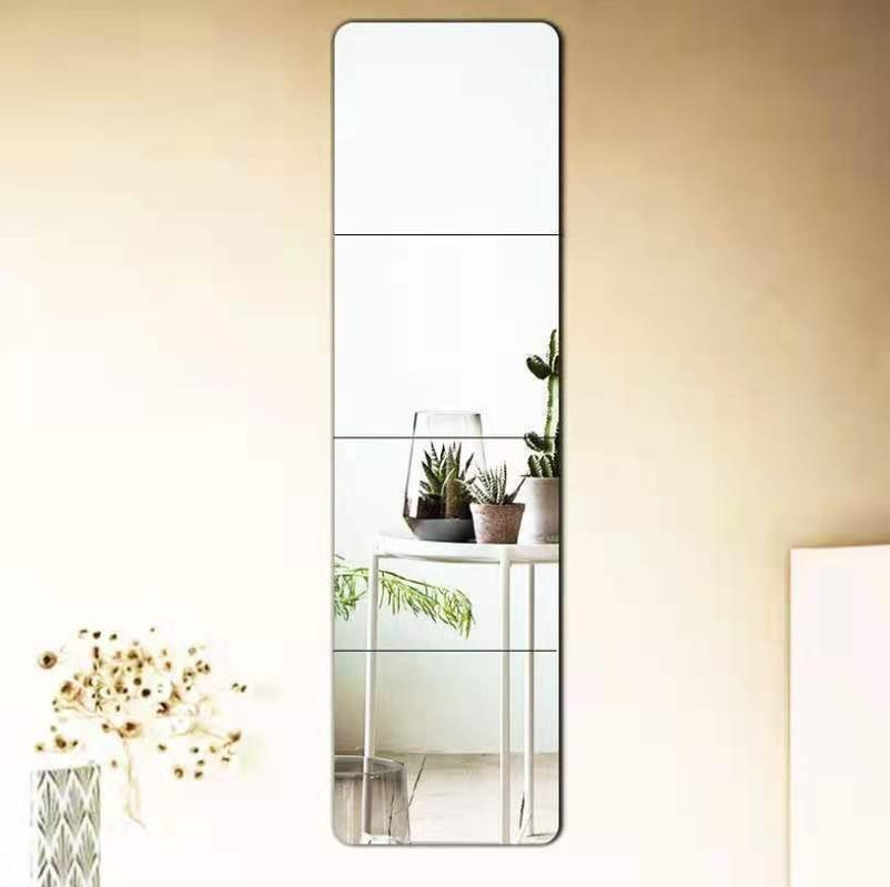 factory wholesale full-length mirror frameless floor mirror full-length mirror dormitory floor wall self-adhesive splicing mirror