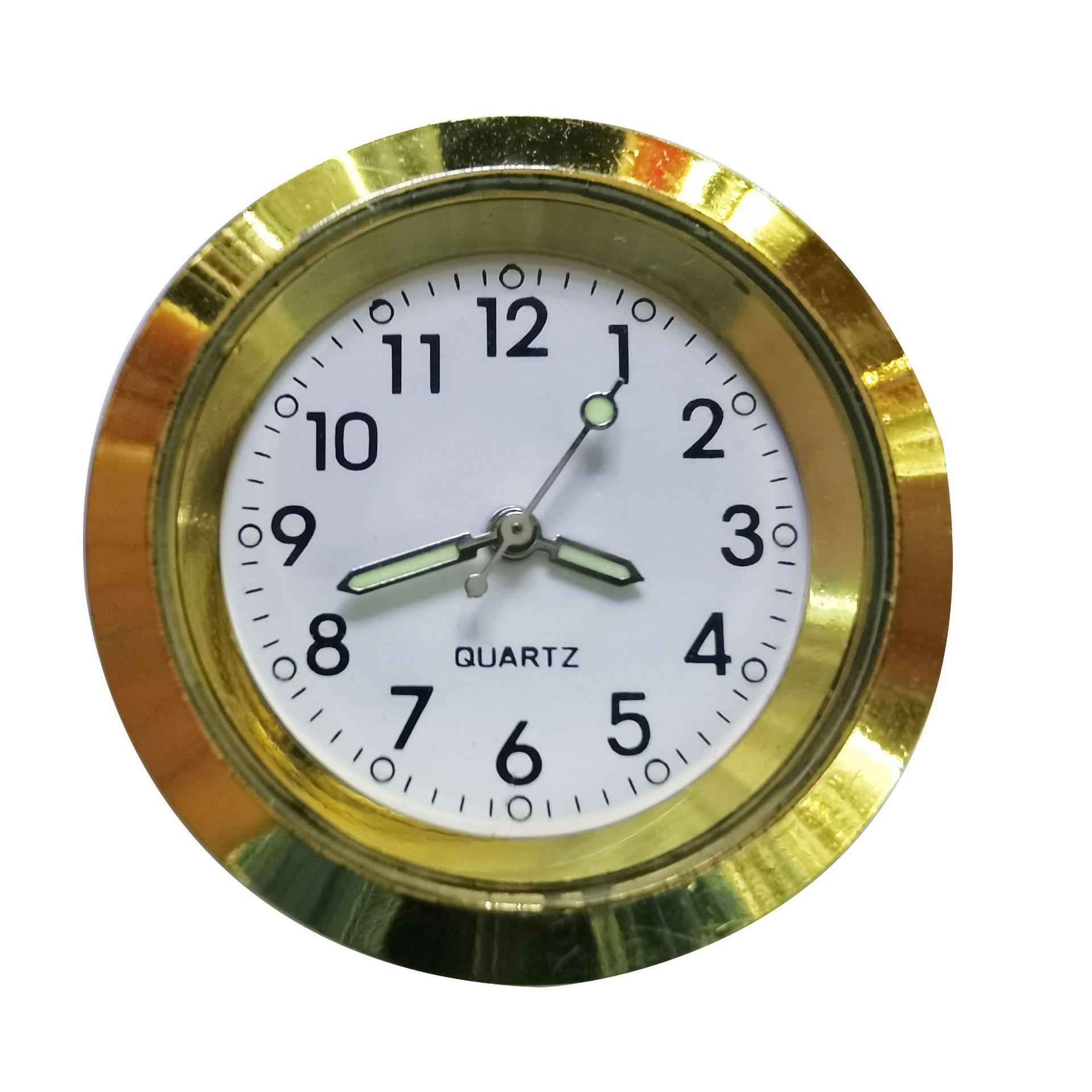 Manufacturer Alloy 32mm Embedded Meter Head Car Accessories 31mm Hour Liner Craft Accessories Quartz Clock Container
