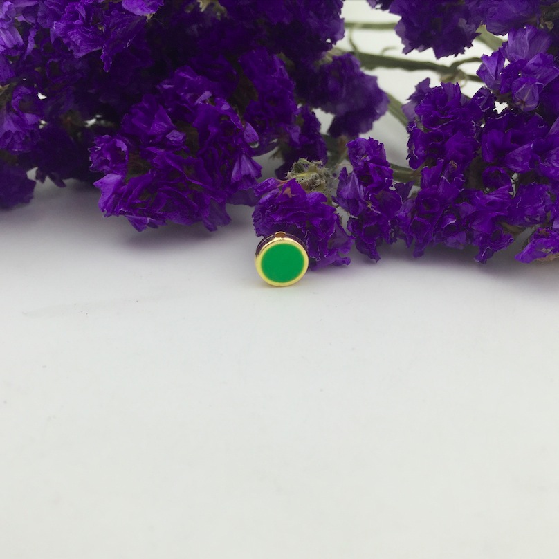 diy jewelry accessories wholesale, double-sided oil-dripping 8mm round loose bead plastic material source manufacturer detail image 6
