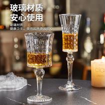 niche ins french relief champagne glass vintage goblet good-looking household female red wine glass windshield washer fluid cup