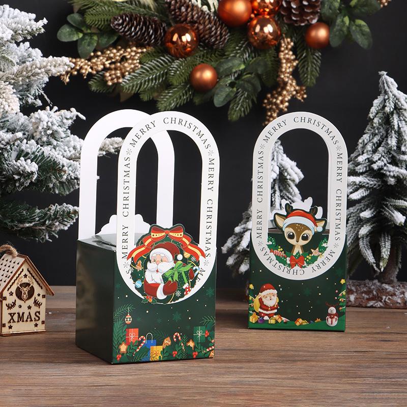 christmas christmas eve fruit packing box candy box portable apple box christmas gift box christmas eve to-go box Application Scenario