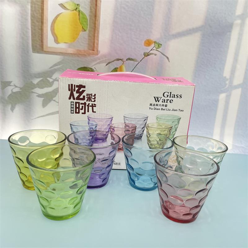 transparent glass home use set raindrop cup tea cup wine cup milk cup juice cup Application Scenario